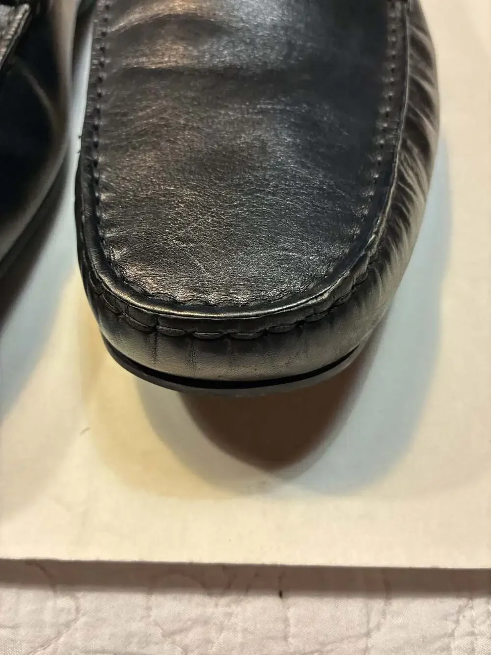 Tod's Black Leather Logo-Embossed Metal Bit Driving Loafers